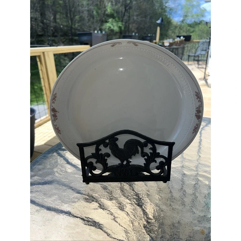 Syracuse China USA Platter with pink flowers on rim